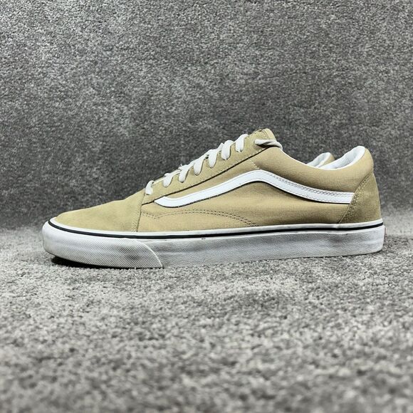 Vans Customs Old Skool Mens Size 16 Taos Taupe Tan Athletic Skate Shoes Used - Picture 5 of 11